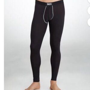 Men’s Saxx Ultra Knit Long John‎ Bottoms Black Size Small